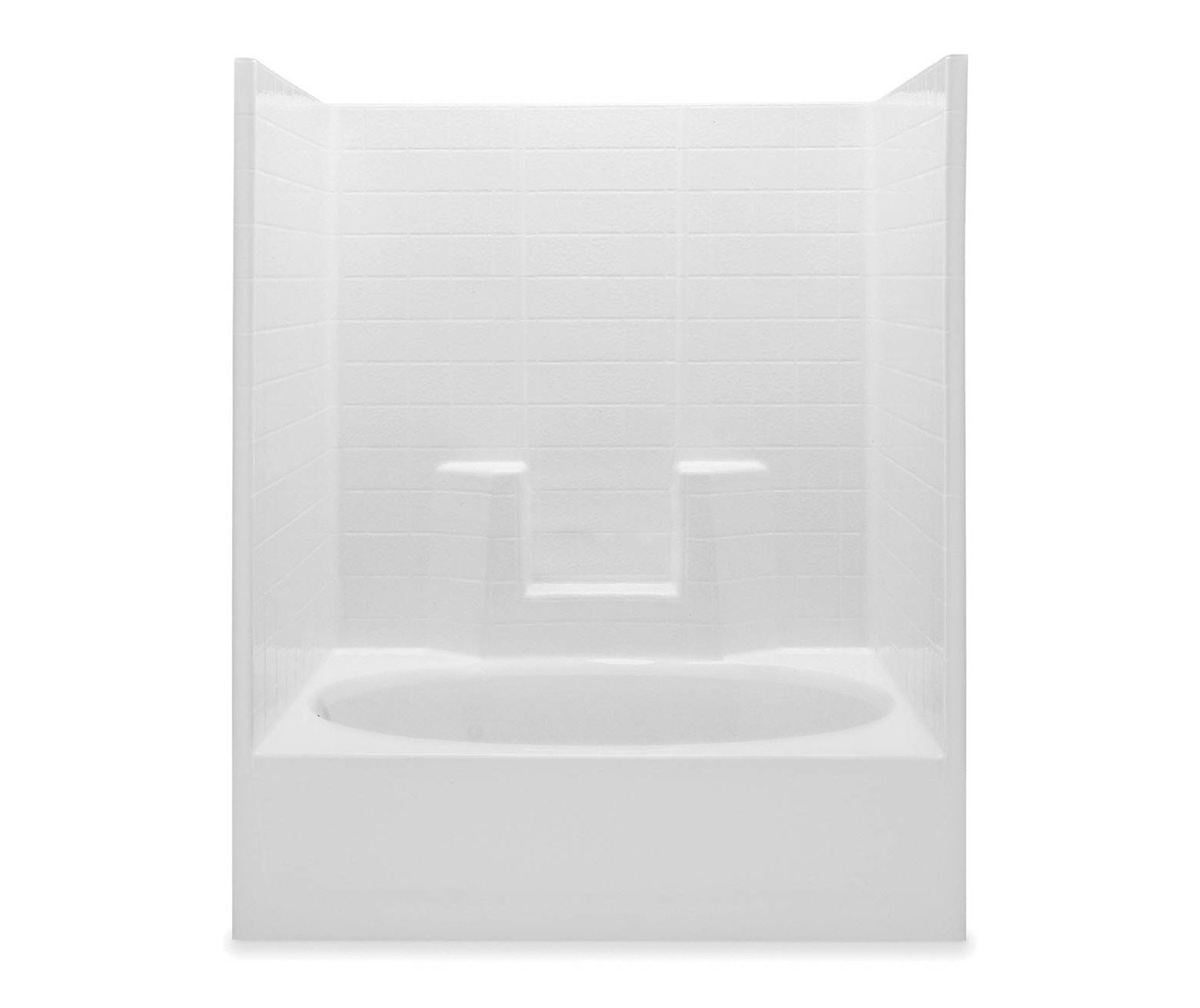 Ocs X Acrylx Alcove Left Hand Drain One Piece Tub Shower In