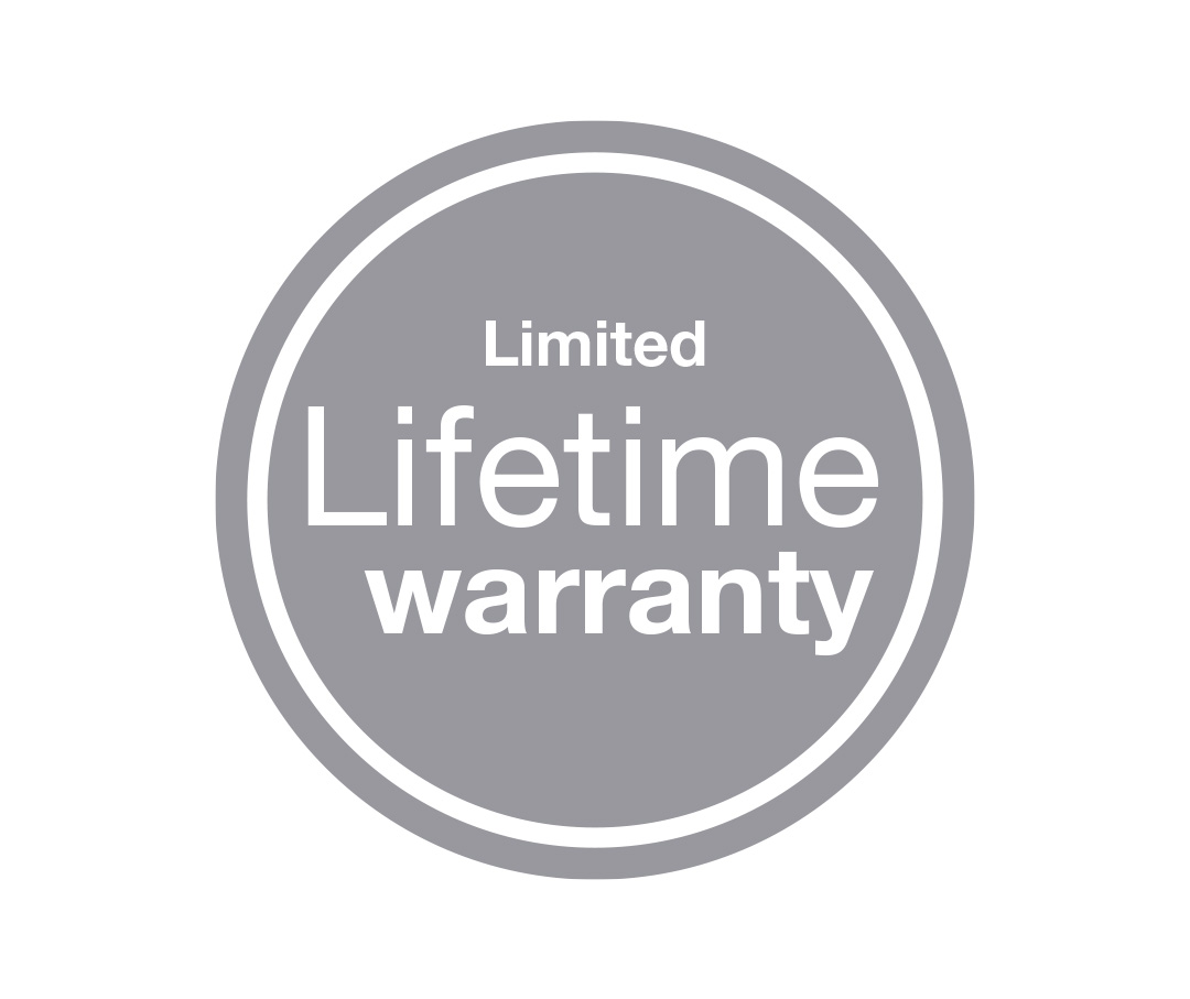Image of a logo design saying "Limited Lifetime Warranty."