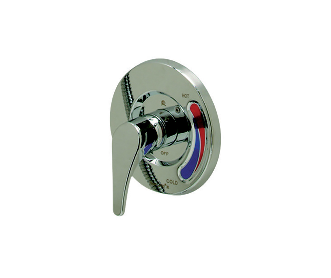 Image of a shower faucet with cold and hot options.