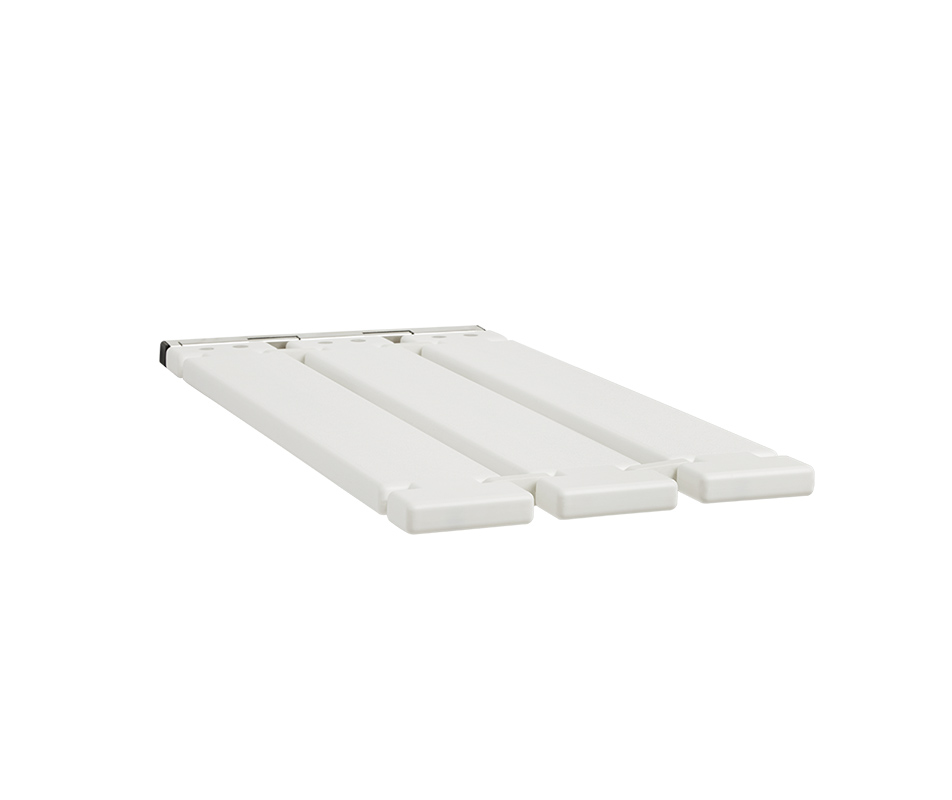 Image of a white shower seat.
