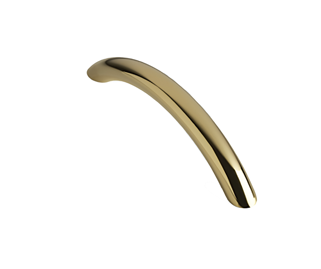 Golden handle for a tub accessory.