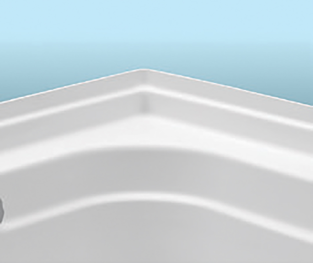 Corner tub trim piece.