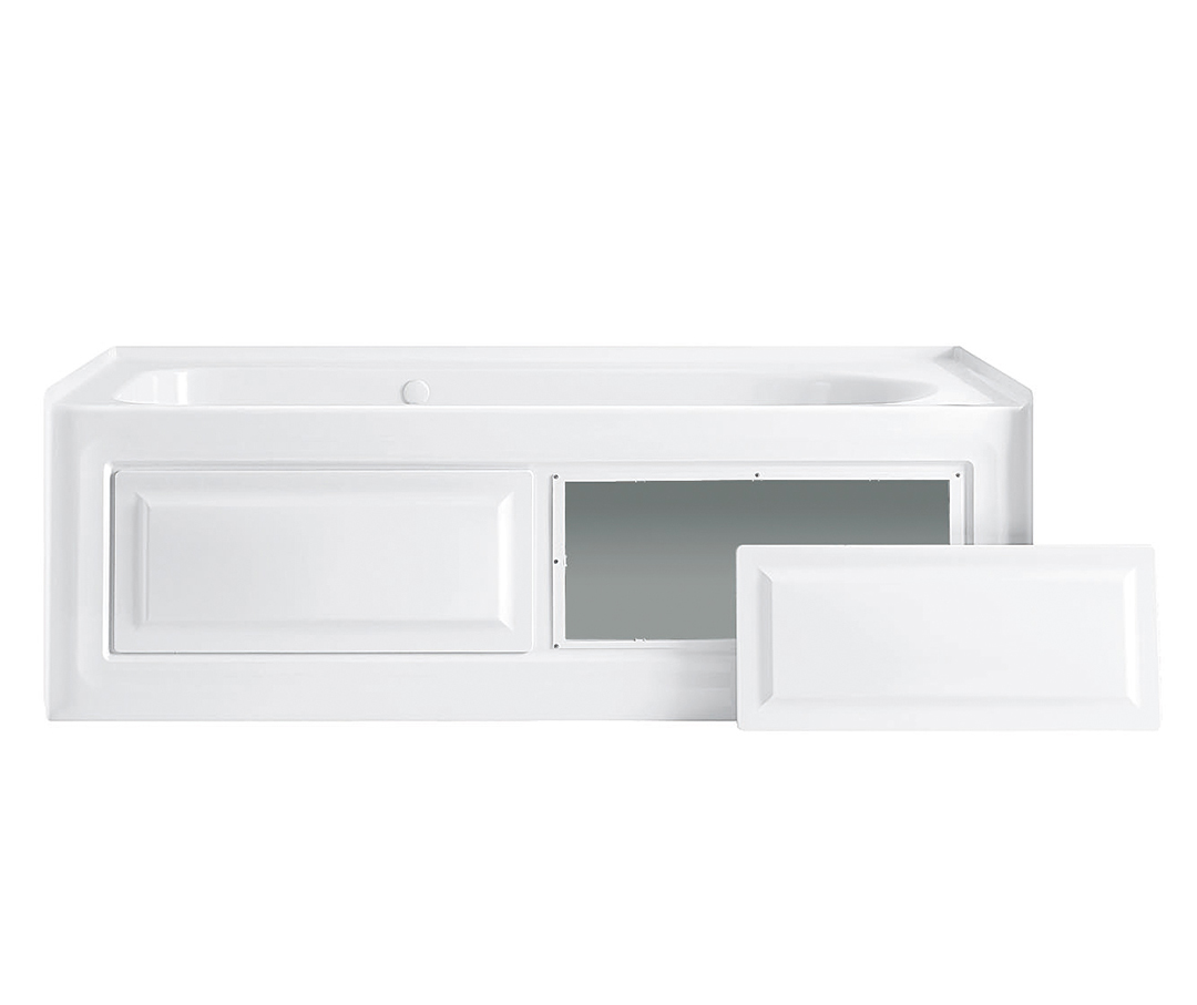 Image of a white storage tub platform.