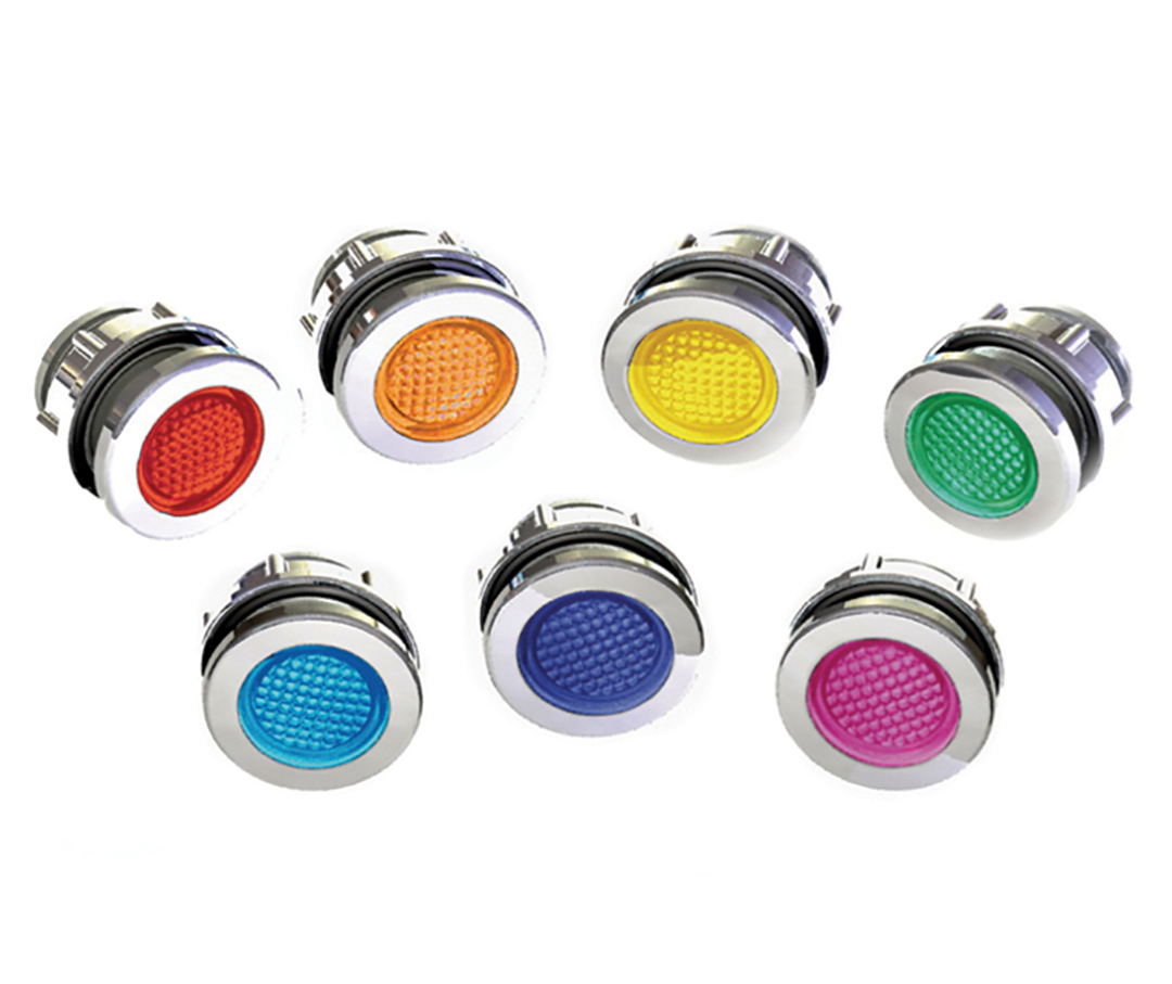 Different colored lights for a bath tub.