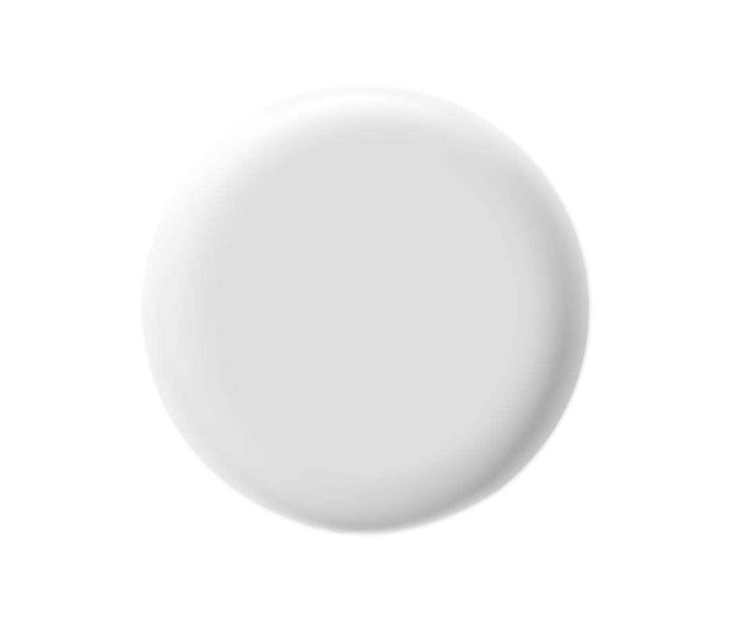White finish.