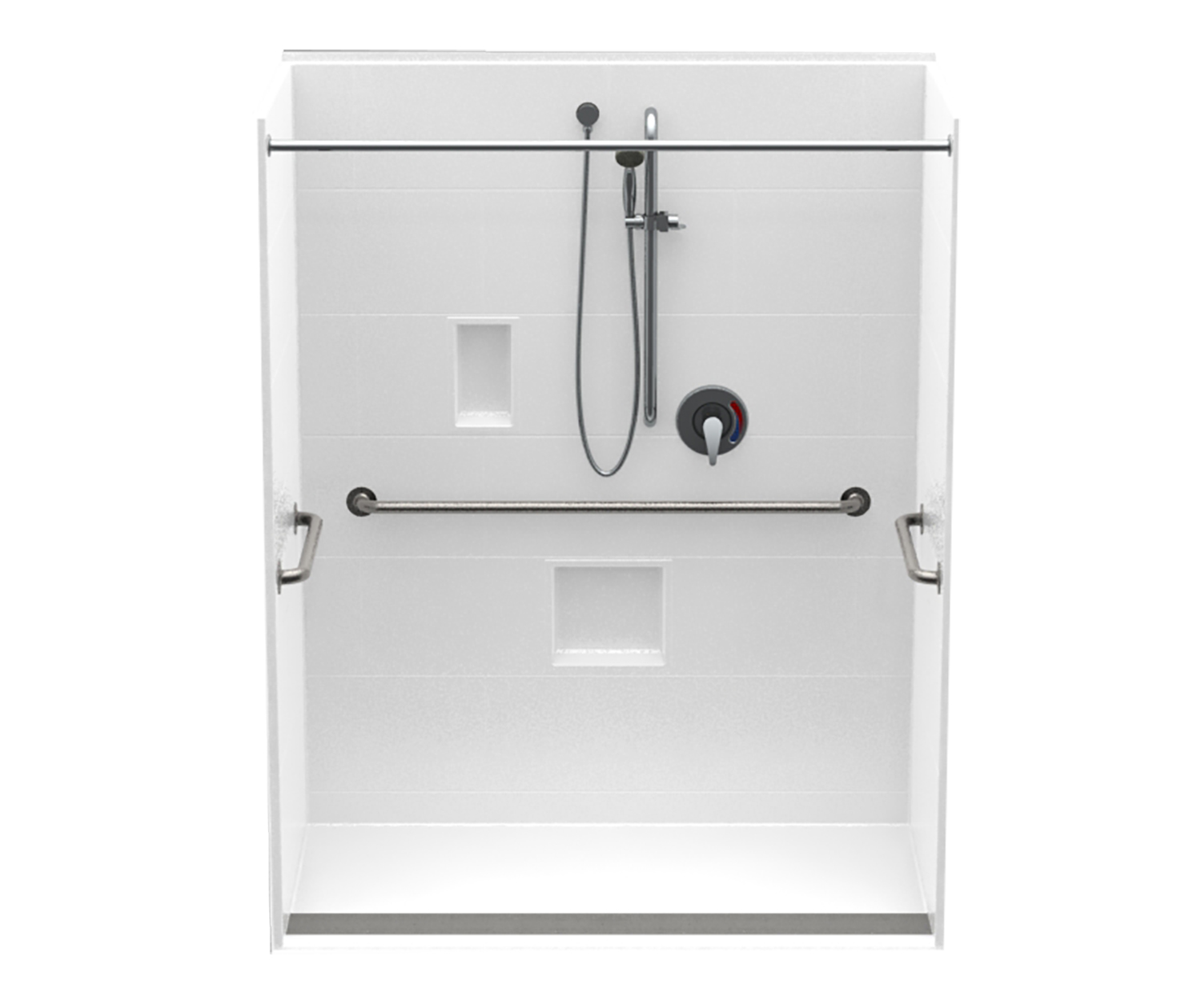 16030TRCOL 60 x 30 AcrylX Alcove Center Drain One-Piece Shower in 