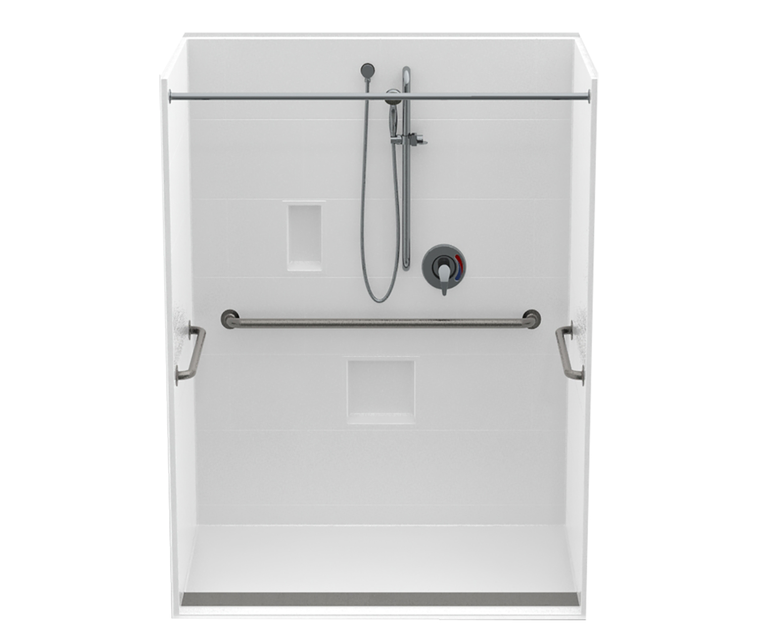 16034TRCOL 60 x 34 AcrylX Alcove Center Drain OnePiece Shower in