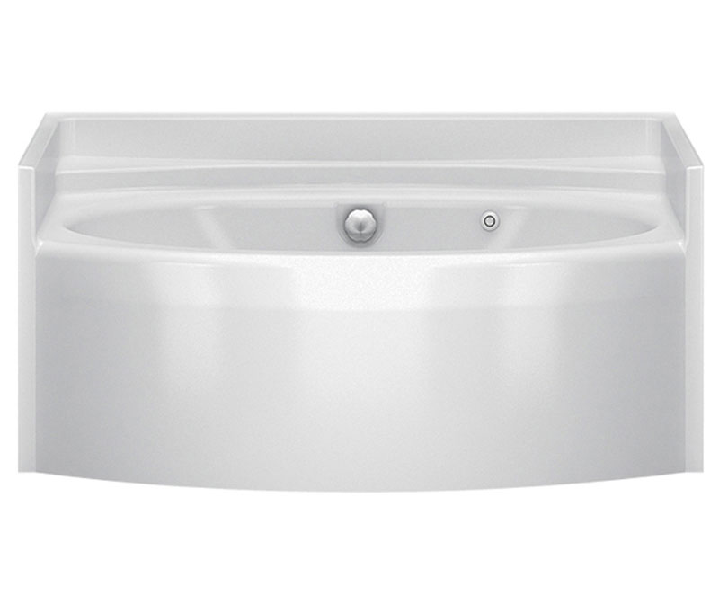 60 in. Center Drain Corner Alcove Whirlpool Bathtub in White 60 in. Center Drain Corner Alcove Whirlpool Bathtub in White