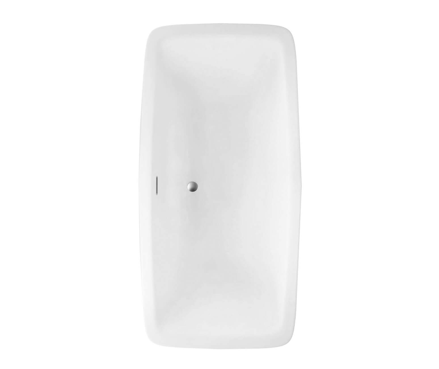 Curve 7236C Acrylic Dropin Center Drain Bathtub in Sterling Silver