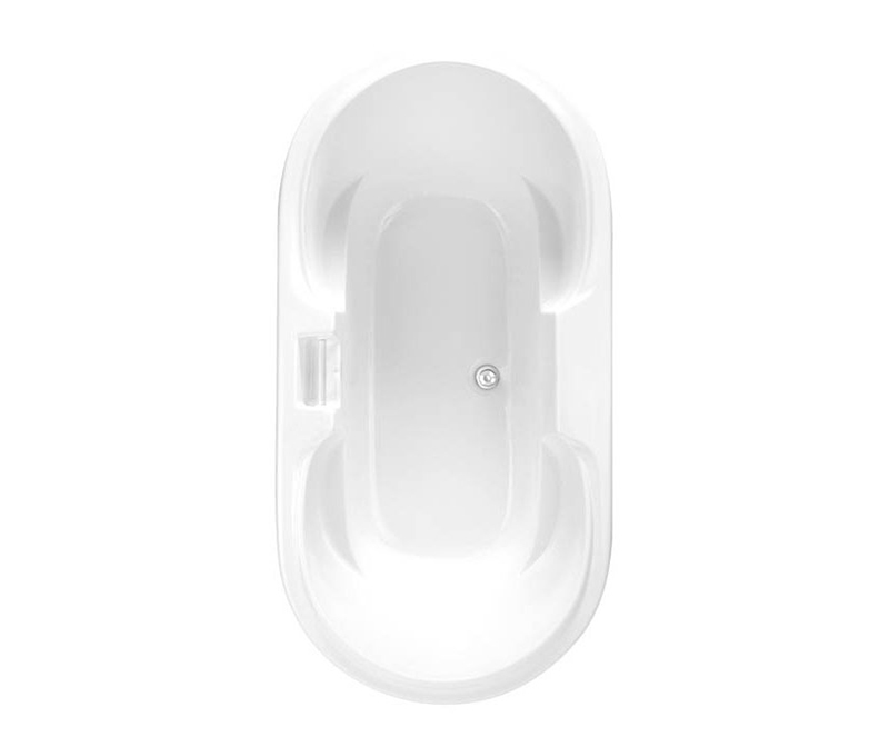 Friday 7036C Acrylic Dropin FrontCenter Drain Bathtub in Black Bath