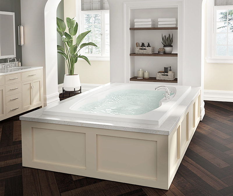 Hialeah II Stocking 72 x 42 Acrylic Drop-in Front-Center Drain Bathtub ...