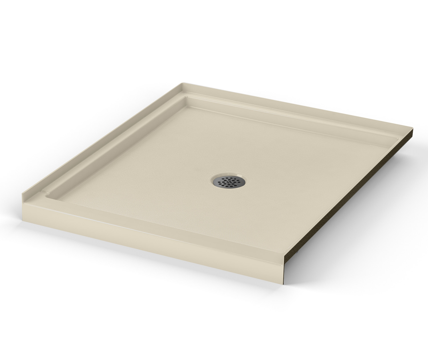 Icon SB3642 AcrylX Alcove Center Drain Shower Base in Bone Shower