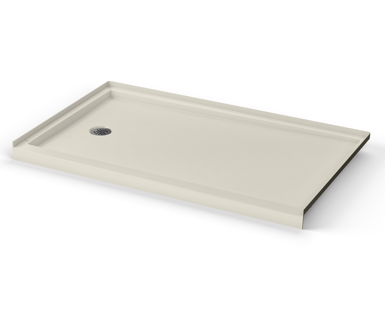 Icon SB6036L/R AcrylX Alcove RightHand Drain Shower Base in Biscuit