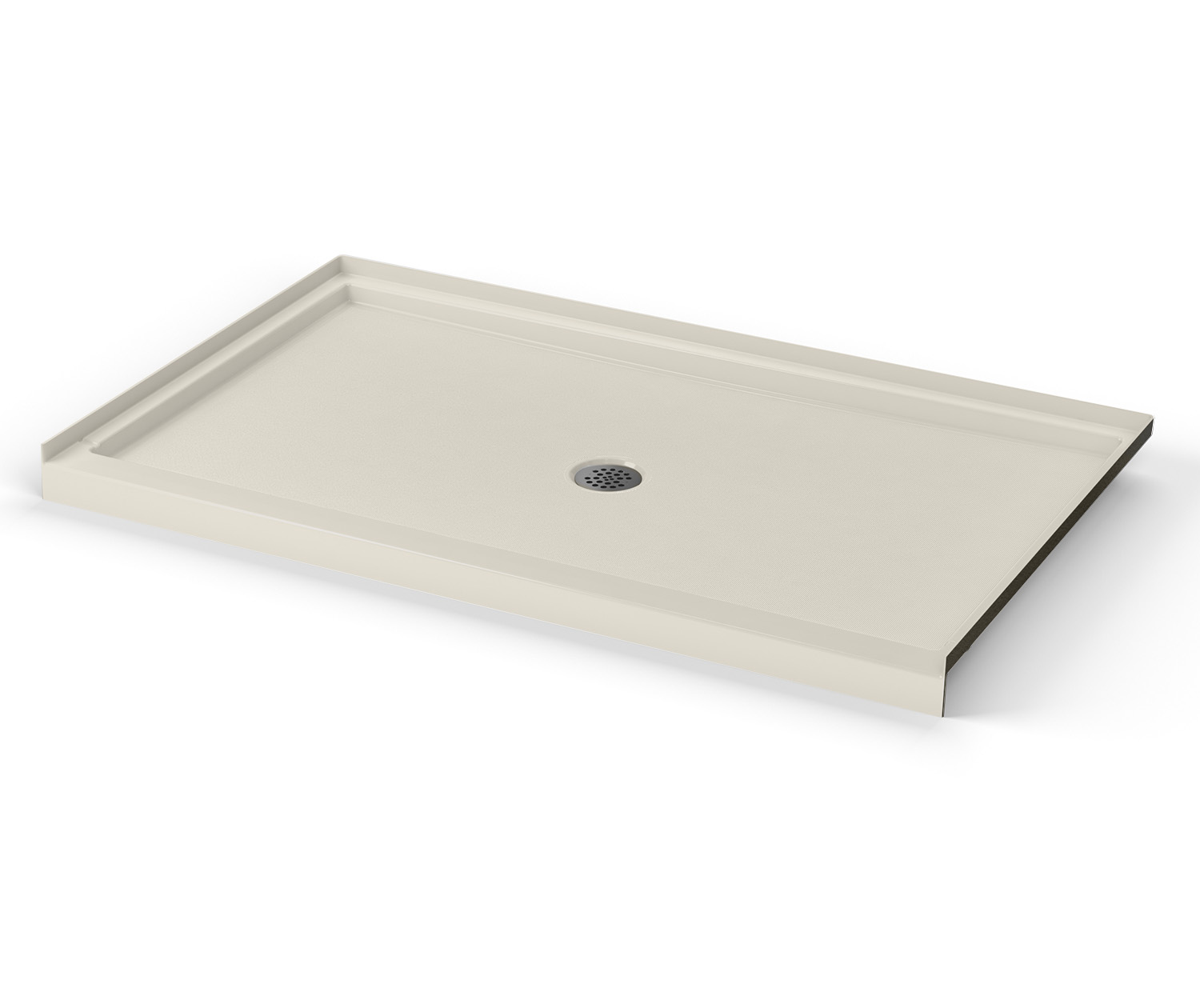 Icon SB6034 AcrylX Alcove Center Drain Shower Base in Biscuit Shower