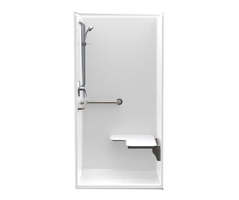 1363BFS 36 x 36 AcrylX Alcove Center Drain OnePiece Shower in White