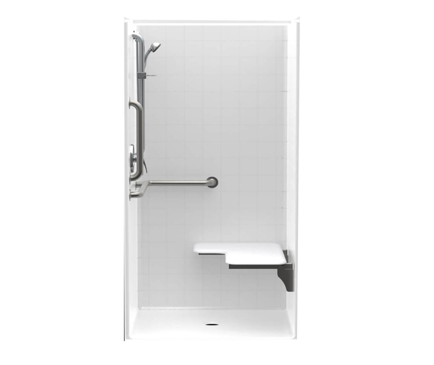 1363BFSCST 36 x 36 AcrylX Alcove Center Drain One-Piece Shower in 