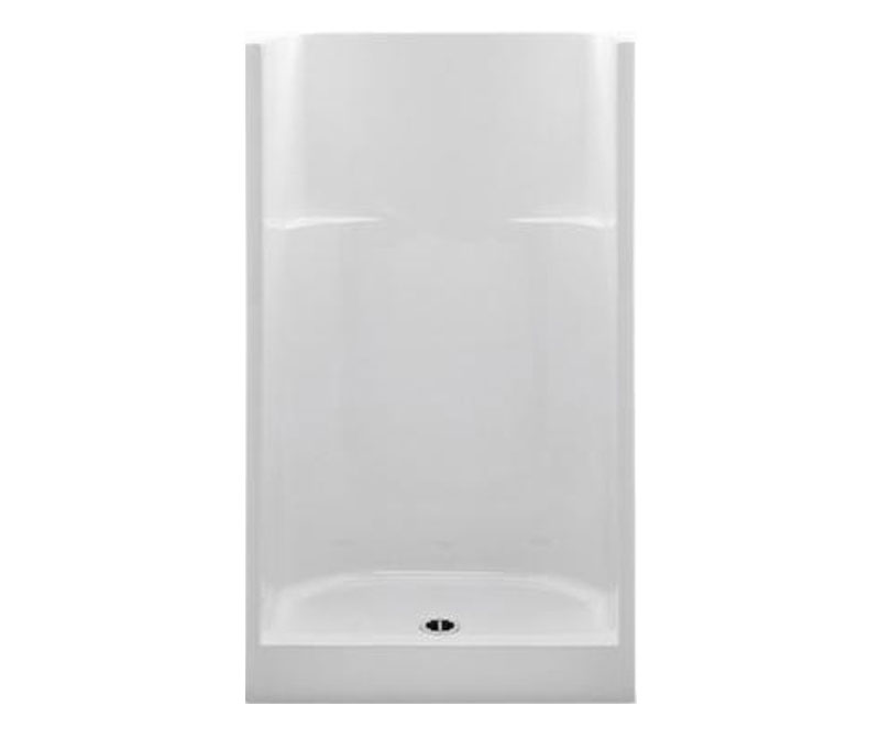 1423CM AFR 42 x 34 AcrylX Alcove Center Drain OnePiece Shower in White