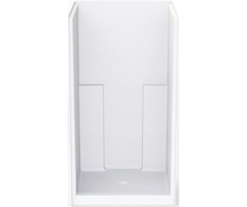1423CT 42 x 42 AcrylX Alcove Center Drain OnePiece Shower in Sterling