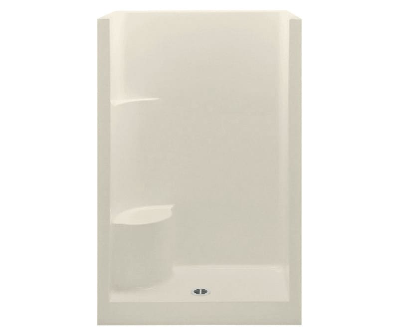 1483OST 48 x 34 AcrylX Alcove Center Drain OnePiece Shower in Bone