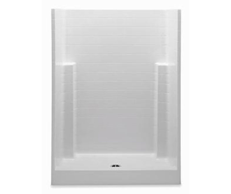 1543CTN 54 x 28 AcrylX Alcove Center Drain OnePiece Shower in White
