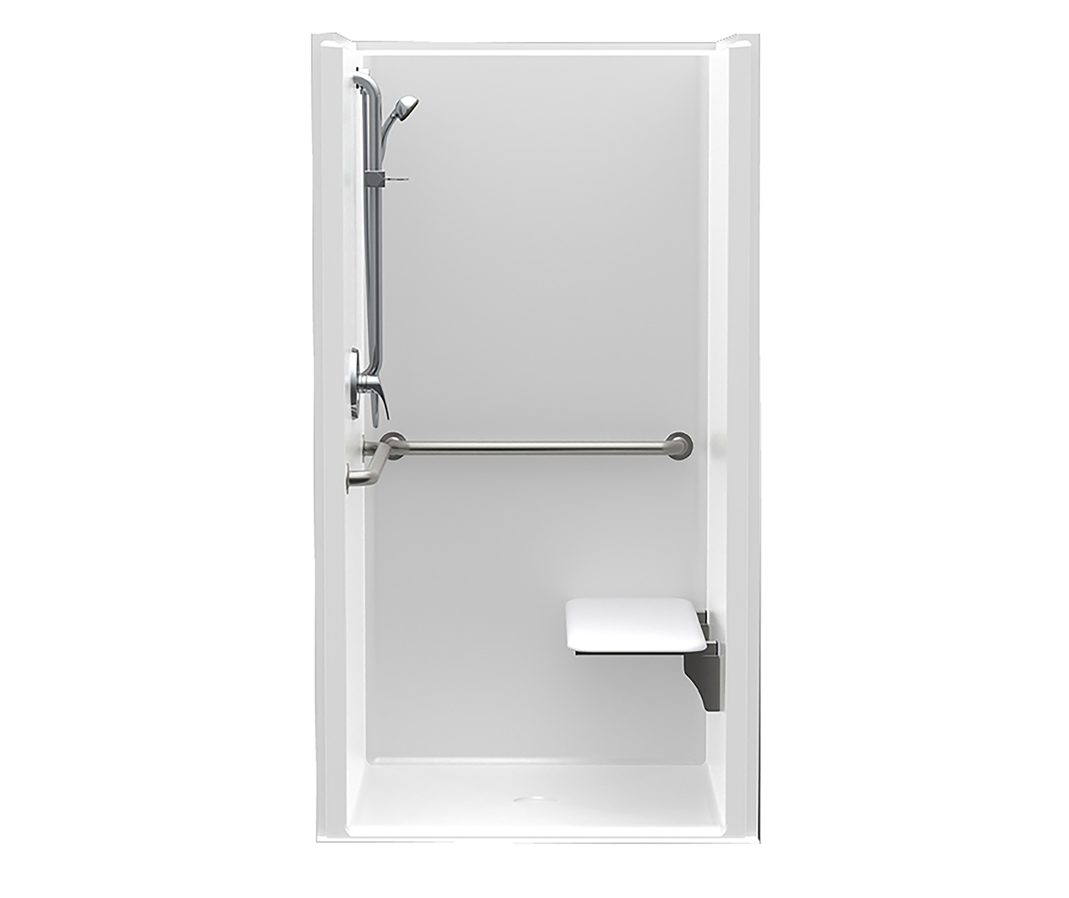 Aquatic Everyday 60 in. x 36 in. x 76 in. 1-Piece Shower Stall