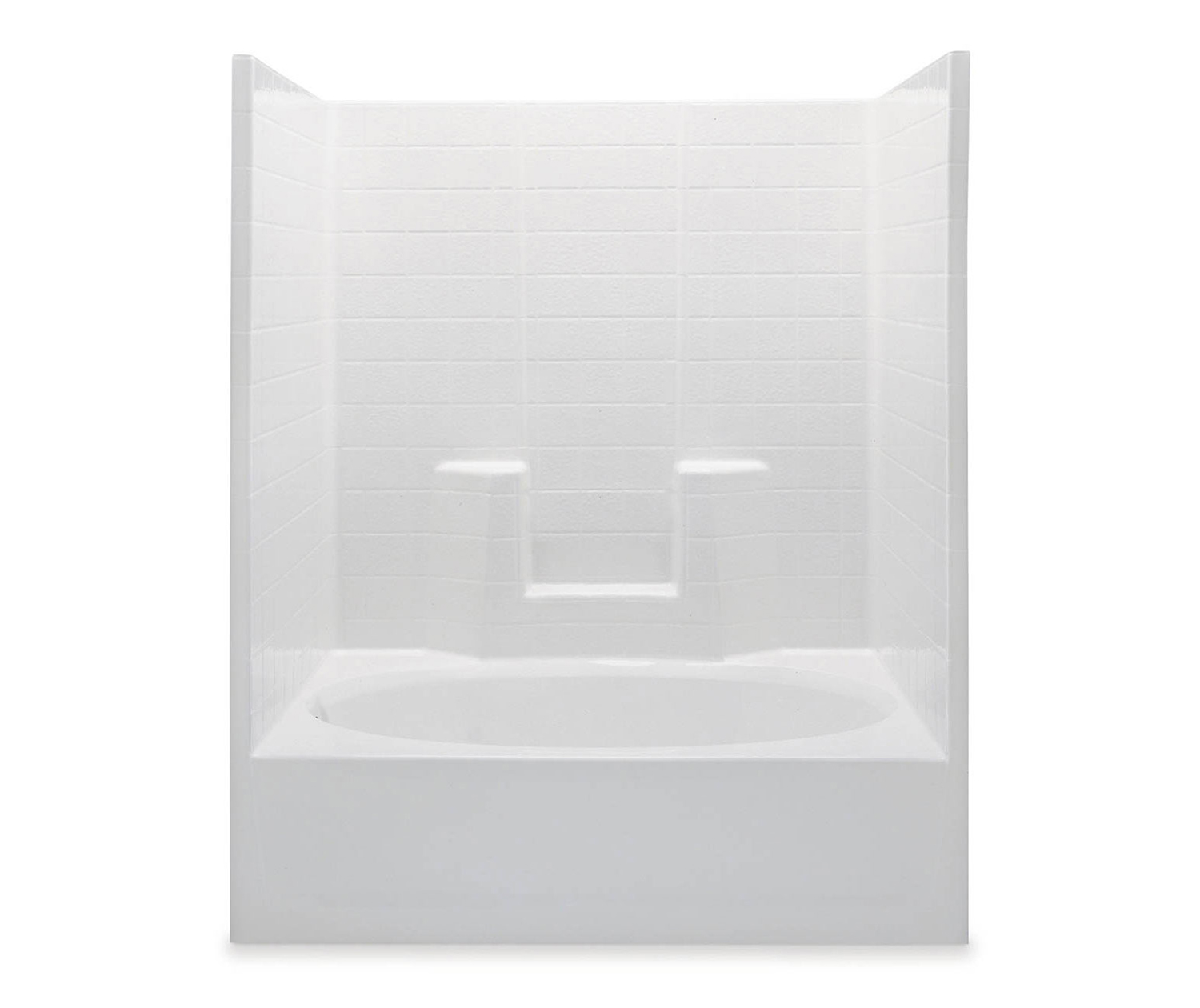 2603CTSM AFR 60 x 41 AcrylX Alcove LeftHand Drain OnePiece Tub Shower