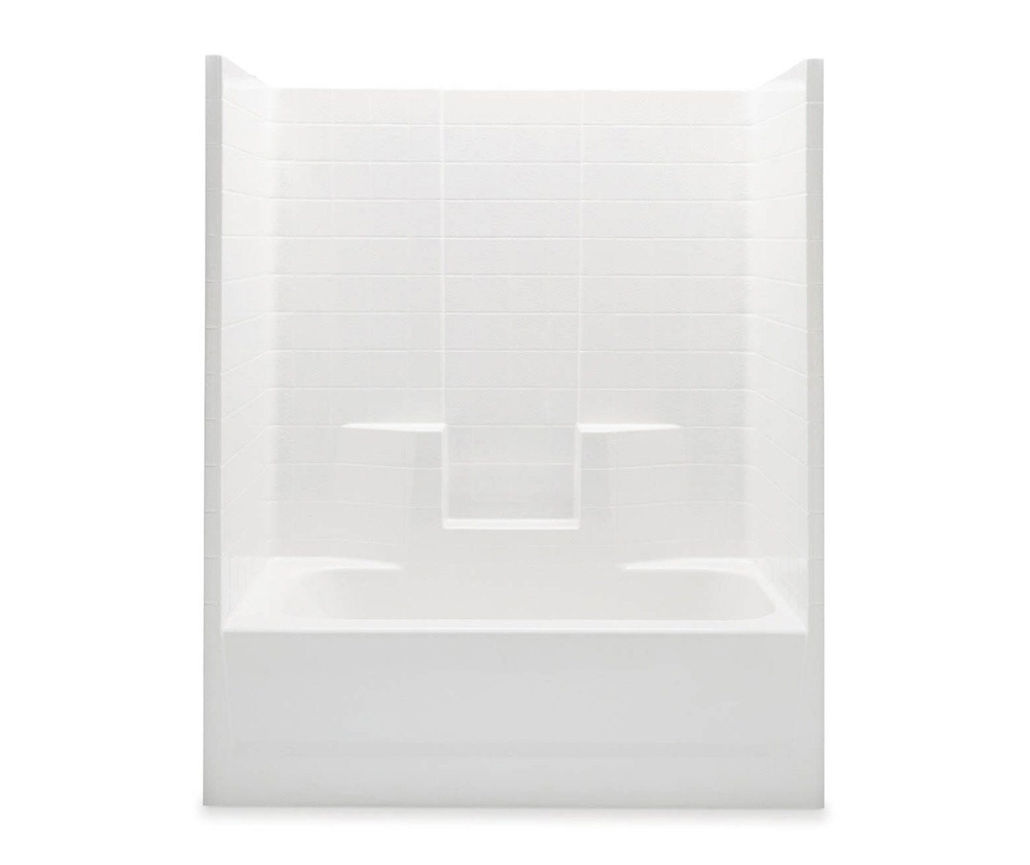 2603CTW 60 x 32 AcrylX Alcove LeftHand Drain OnePiece Tub Shower in