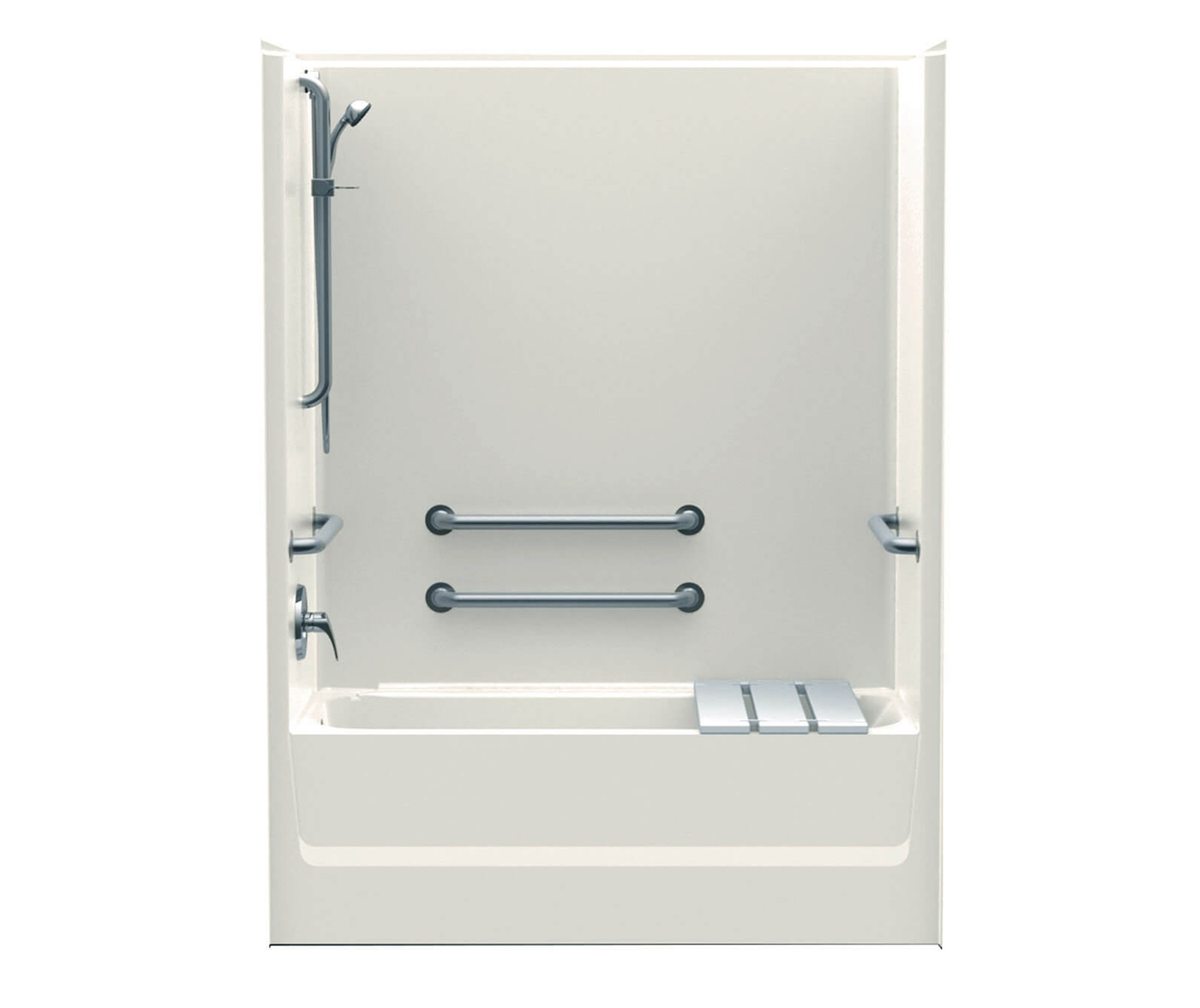 2603SMTE 60 x 32 AcrylX Alcove Right Hand Drain OnePiece Tub Shower in