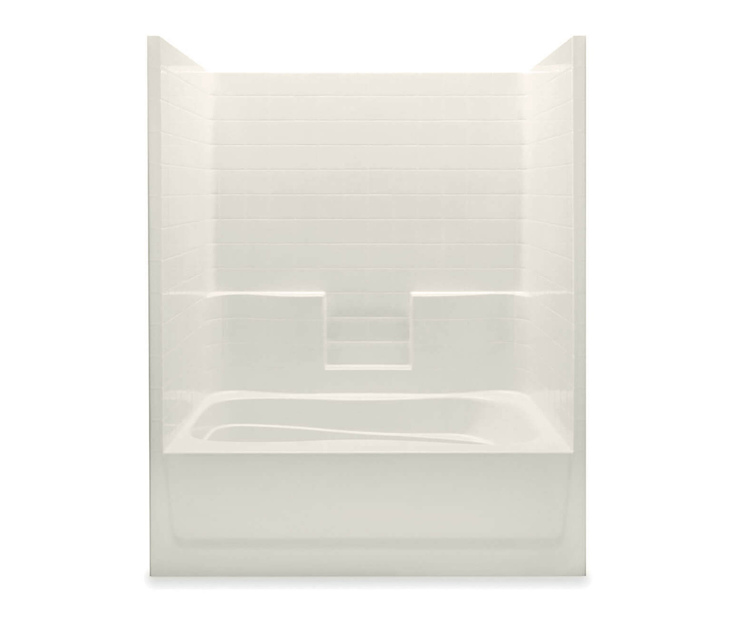 6036ST 60 x 36 AcrylX Alcove RightHand Drain OnePiece Whirlpool Tub Shower in Biscuit Tub