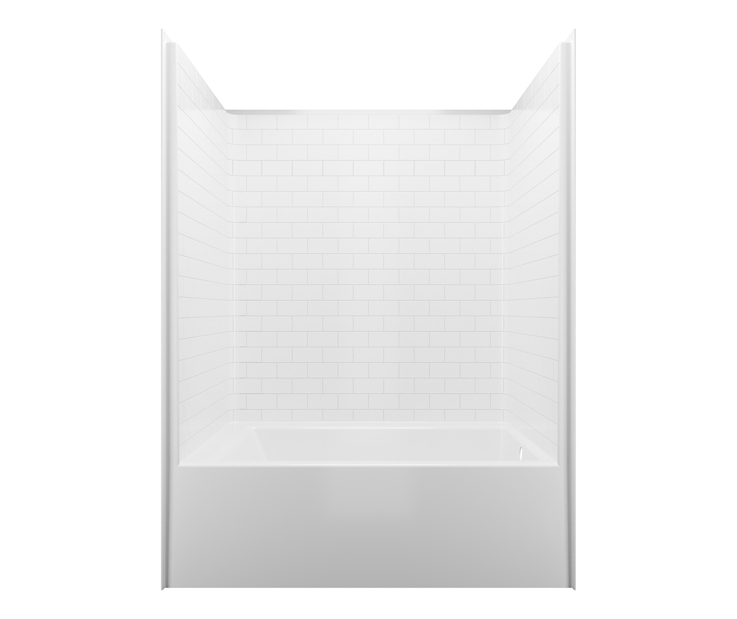 6042STT 60 x 42 AcrylX Alcove LeftHand Drain OnePiece Tub Shower in