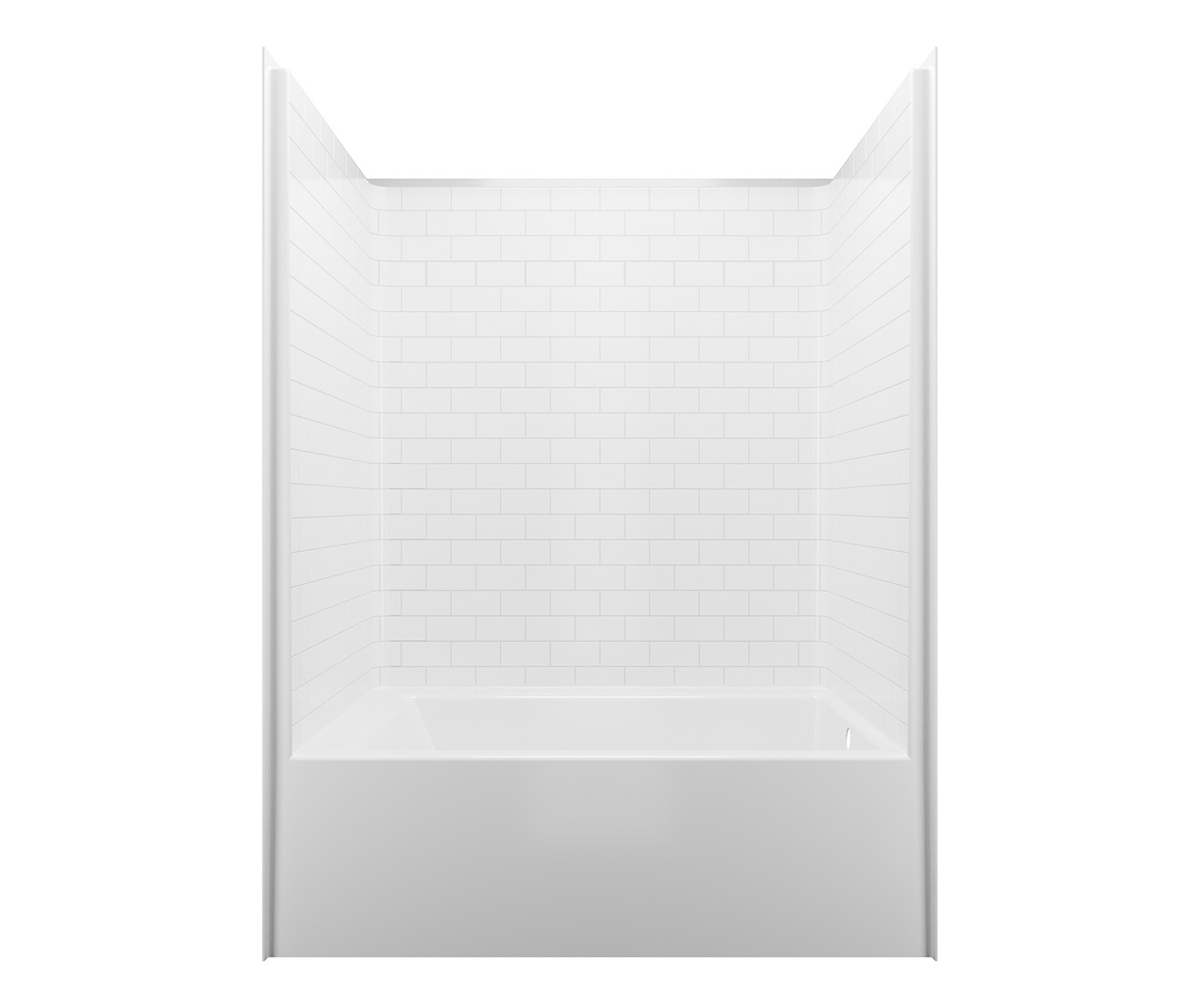 6042STT 60 x 42 AcrylX Alcove Left-Hand Drain One-Piece Tub Shower 