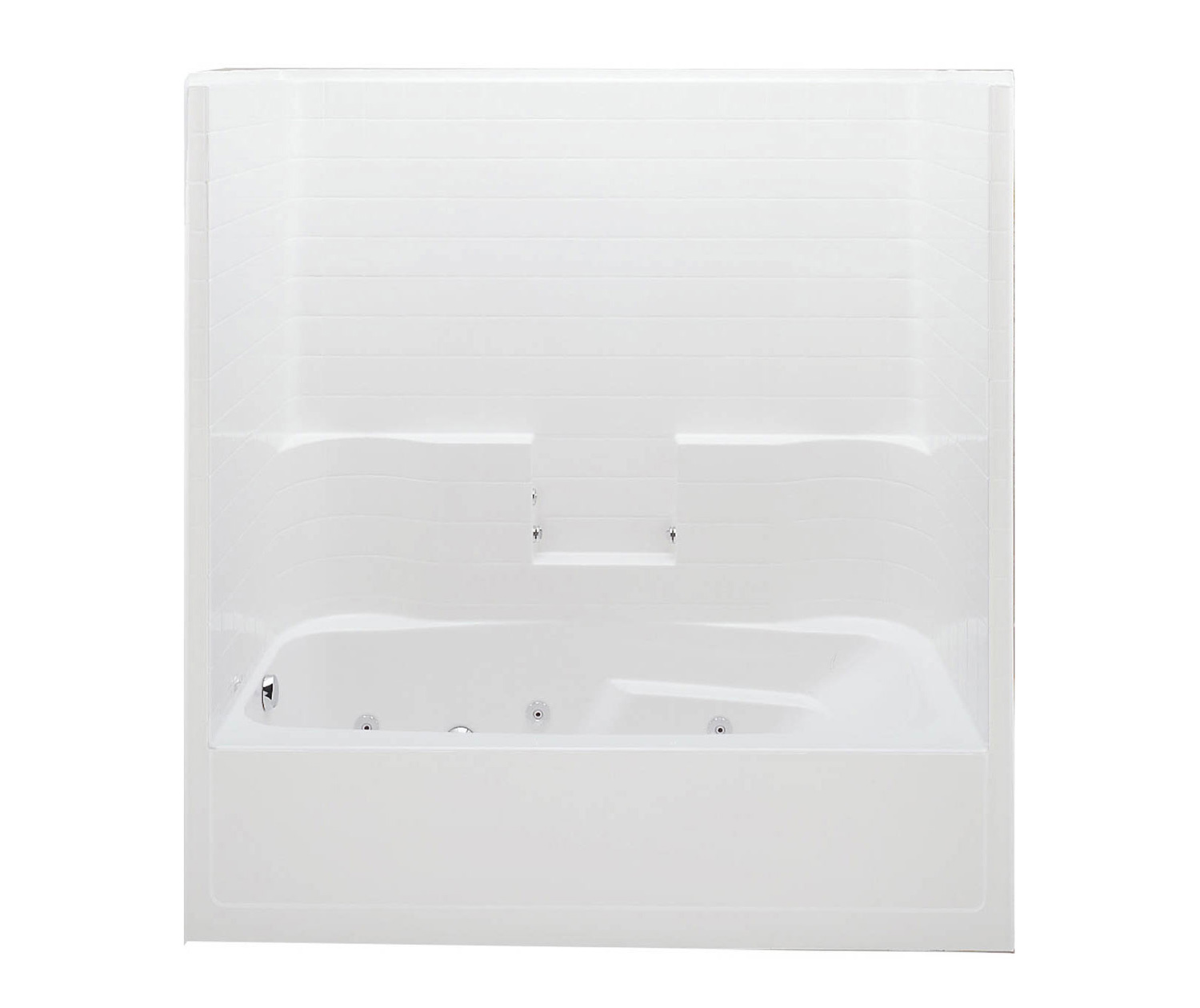 7236ST 72 x 36 AcrylX Alcove LeftHand Drain OnePiece Whirlpool Tub Shower in White Tub
